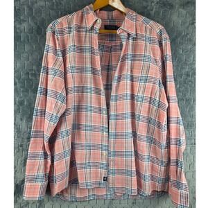 Vineyard‎ Vines Mens XL Pink Blue Plaid Cotton Long Sleeve Button Down Shirt